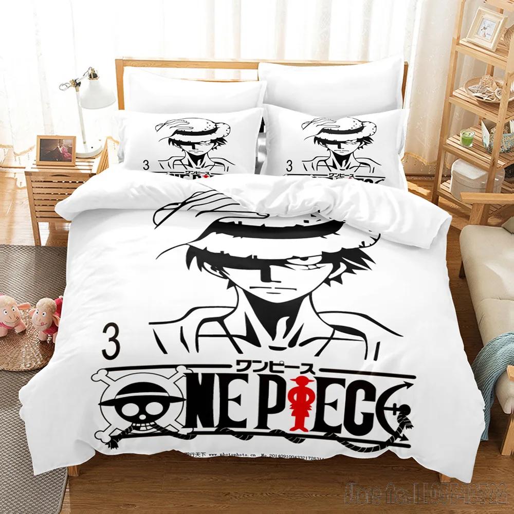 

Anime Juvenile Monkey D.Luffy Odyssey One Piece Bedding Set Baby Duvet Cover Sets Bedclothes Twin Single King Kids Adult Gift EU Single(135*200cm)3pcs