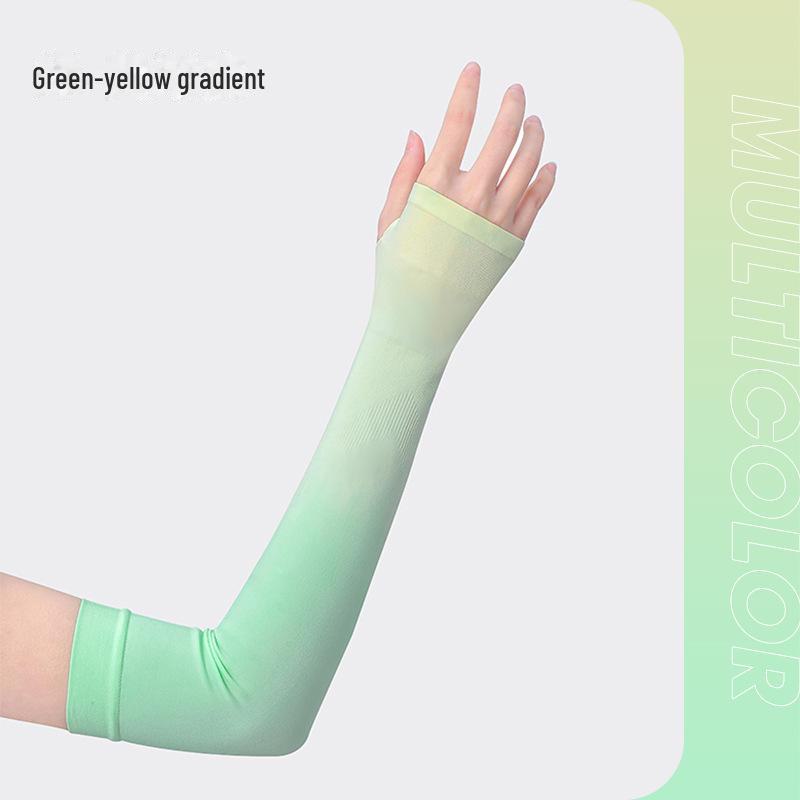 Women's Gradient Ice Silk Sun Protection Sleeves for Driving & Cycling