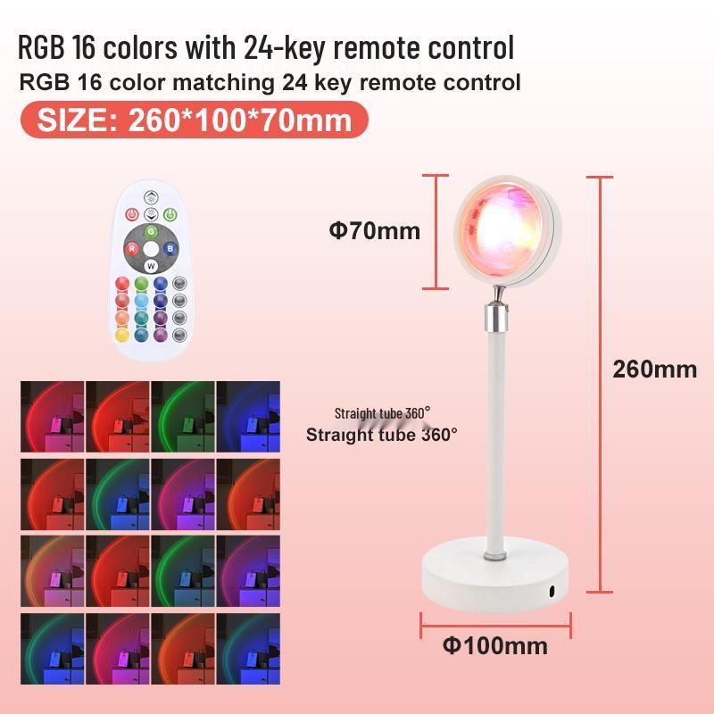 Sunset Lamp Color-Changing Night Light for Photography, Live Streams, Influencers & Atmosphere Projection