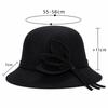 Bowknot Decoration Bowler Hat Autumn Winter Bucket Hat Retro Fisherman Cap  Wedding Ceremony