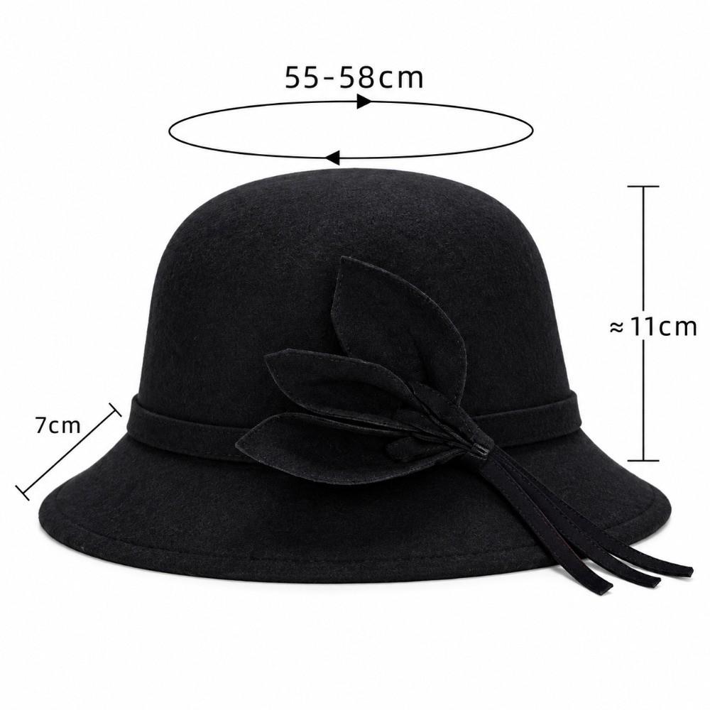 Bowknot Decoration Bowler Hat Autumn Winter Bucket Hat Retro Fisherman Cap  Wedding Ceremony