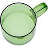 GLASS MUG FOR COFFEE AND TEA 310 Ml. 8.7 Cm GREEN