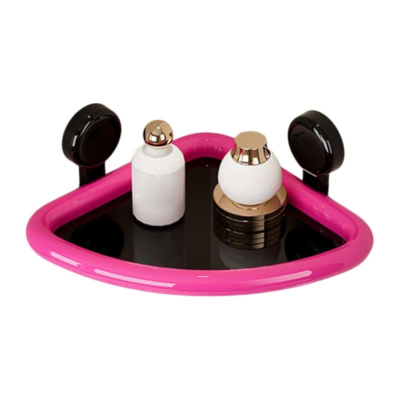 Triangle Shower Rack With Drain Holes Bathroom Wall Mounted Sturdy PET Materials Bath Organizers