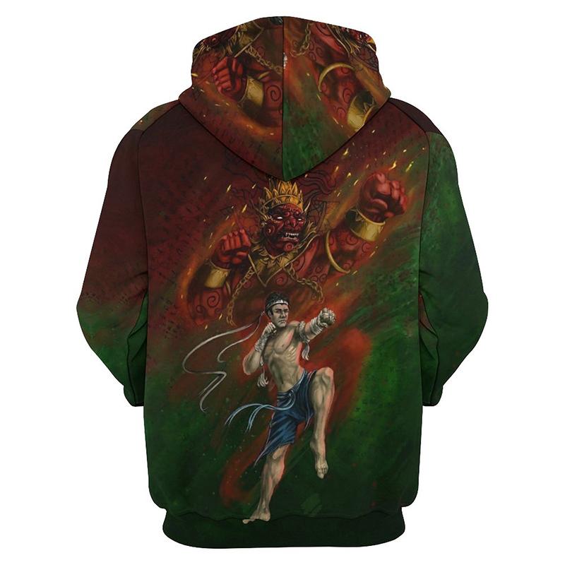 Толстовки с принтом Combat Muay Thai 3D для мужчин, модные спортивные графические толстовки, повседневная уличная одежда, пуловеры, зимние спортивные костюмы, топы M