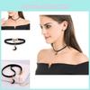 Elegant Svart Måne Chokerhalsband För Kvinnor Snygg Koreansk Mode Geometrisk Design Med Kristallaccenter Perfekt Gåva För Alla Tillfällen