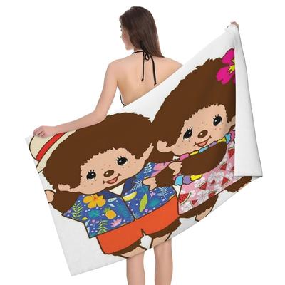 Monchhichi Beach Towel Bath Large Multifunctional Popular Durable Antibacterial Deodorant Super Absorbent Fluffy Gentle On Skin Travel Household