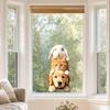 Yousheng Stacking Pet Static Window Cling, Dog Cat Rabbit Decorative Glass Sticker, No Adhesive Removable Animal Window Sticker for