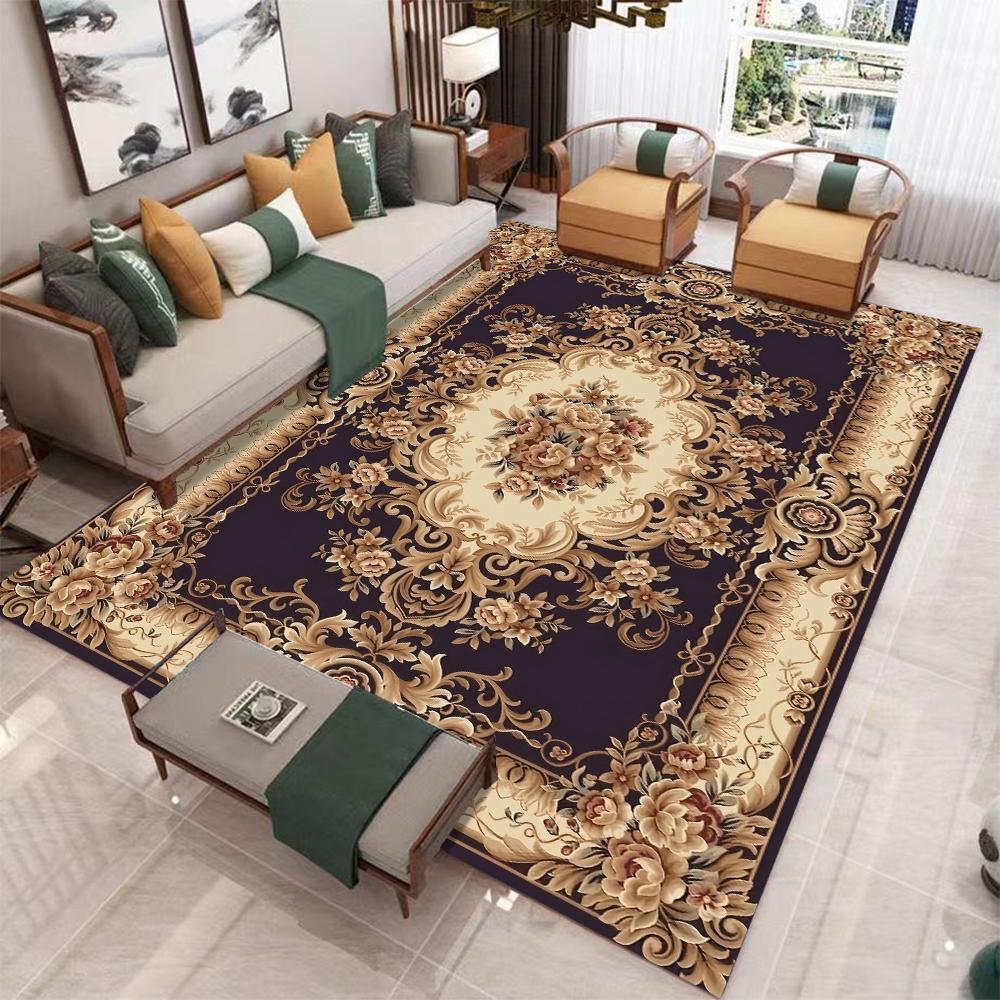 European Style Red Carpets for Living Room Large Size Washable Lounge Luxury Rugs Entrance Door Mat Anti Slip Bedroom Decor Mats