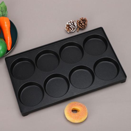 8-Hole Sausage Pan Rust-Proof Egg Mold Tray Homemade French Bread Pan Wear-Resistant Meat Griddle for Most Stoves