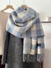 Women Preppy Style Plaid Houndstooth Knitted Scarf Headscarf Casual Tassel Scarve Mujer Foulard Wrap Shawl Winter New Korean