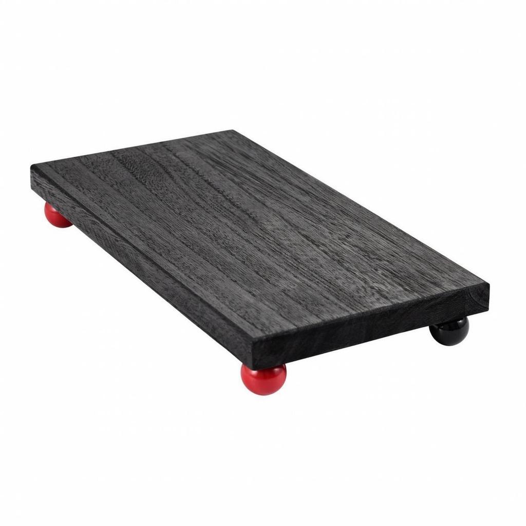 Wooden Tray with Feet Minimalist Decor Smooth for Vanity