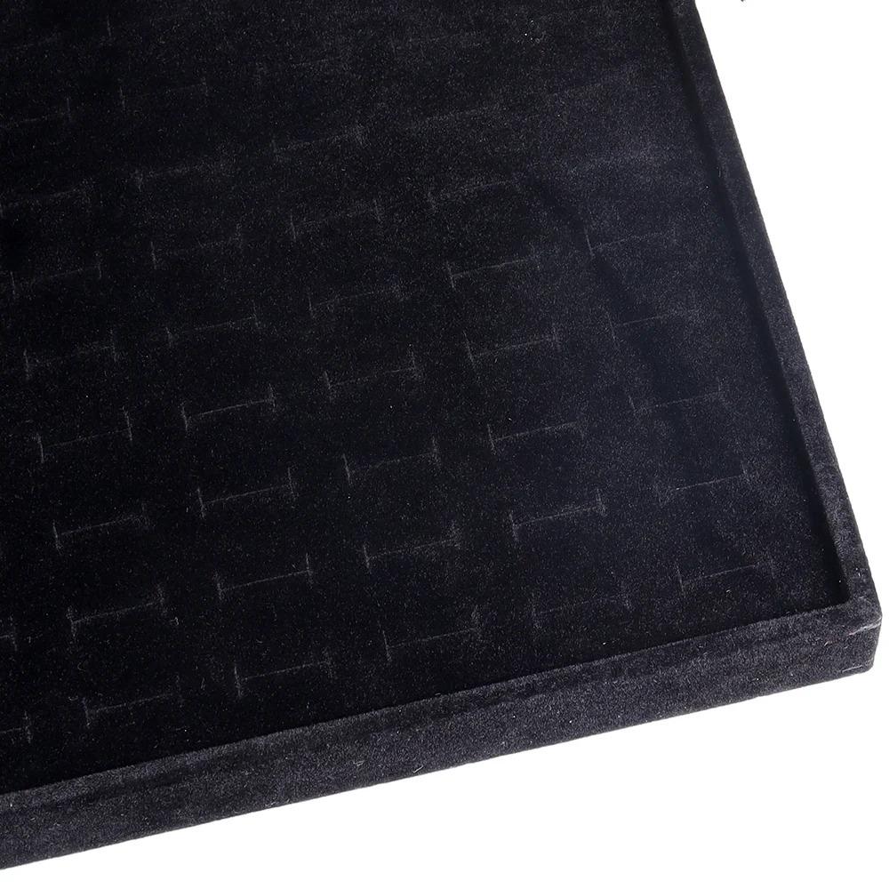 1 Stück Samt Schmuck Aufbewahrungstablett Ring Ohrring Display Box Brosche Handwerk Klassifizierung Organizer Exquisite Tablett Fall