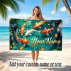 Koi Fish Theme Beach Towel Personalized Custom Name & Text Soft Quick Dry Beach Towel for Swimming Travel