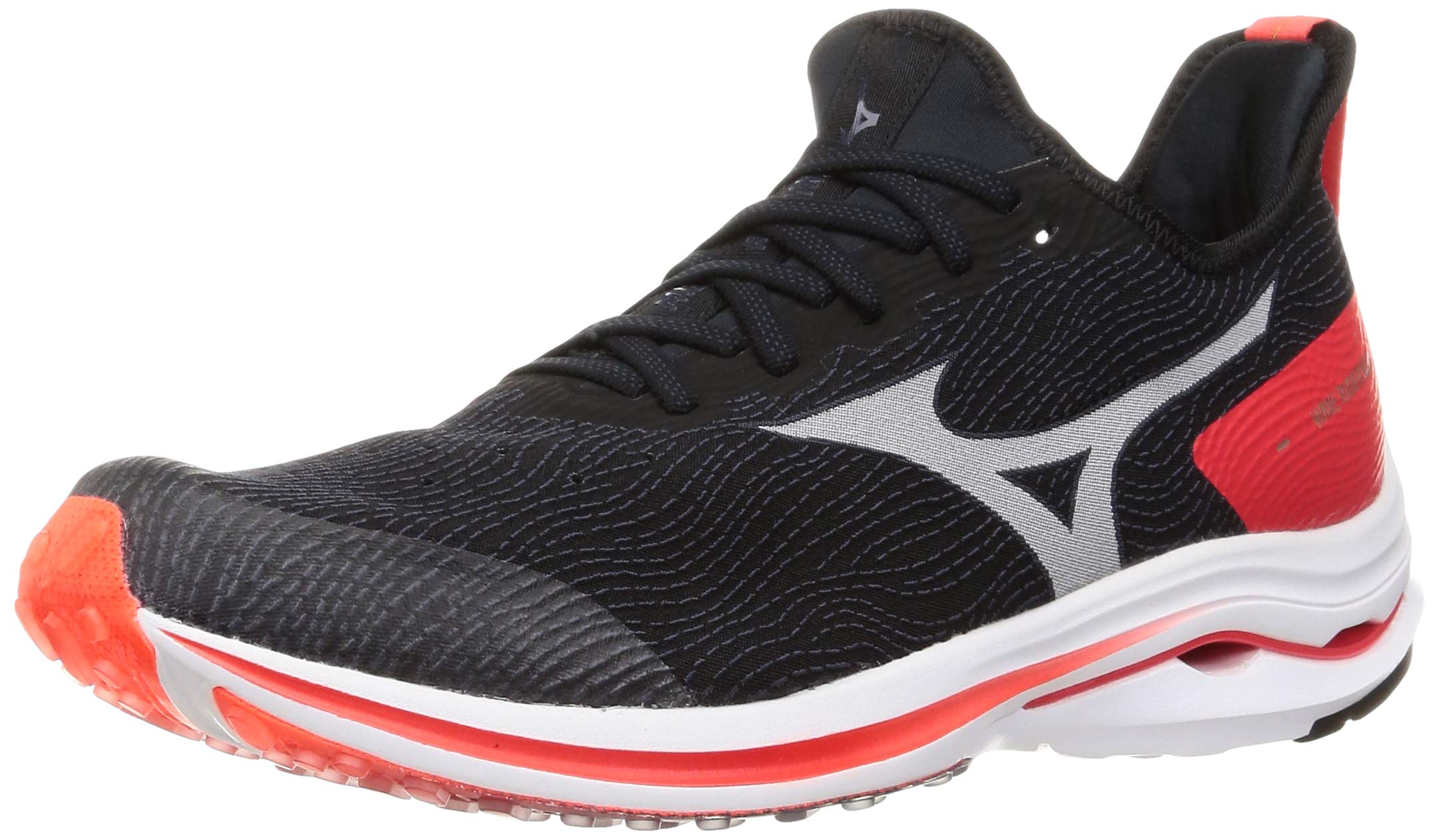 

Mizuno Беговые кроссовки Wave Rider NEO для мужчин, черные x 2E, красные, 25,0 см,