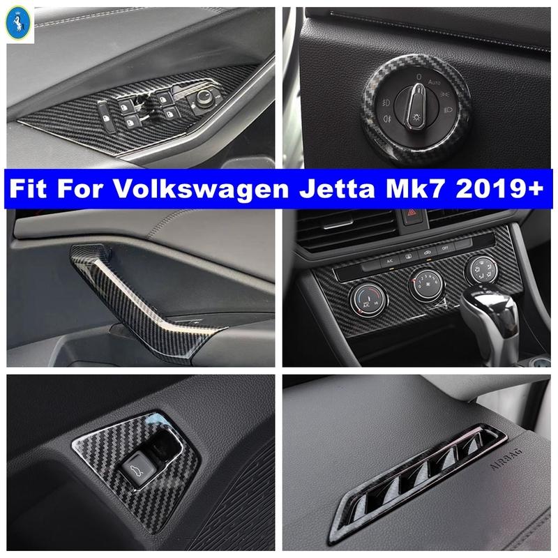 Interior Window Glass Lift / Head Lights / Inner Door Armrest Cover Trim Accessories Fit For Volkswagen Jetta Mk7 -