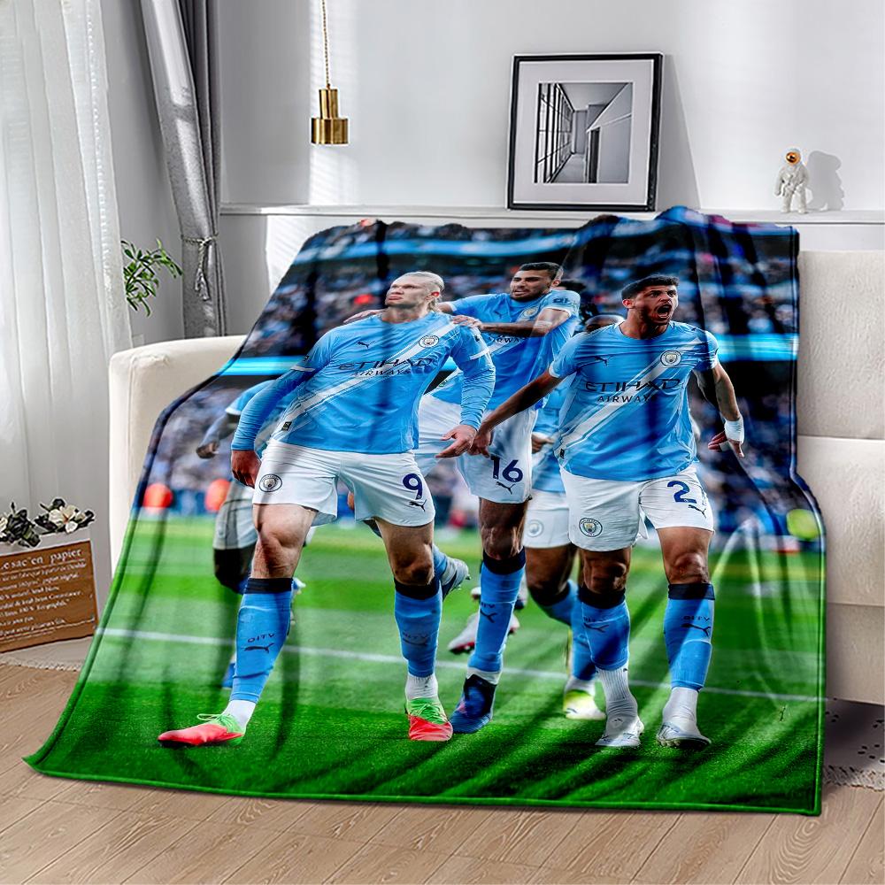 Manchester City Blanket Durable Comfort Perfect For Office Sofa Seaside For All Occasions Digital Print Unique Gift For Family And Friends Camping