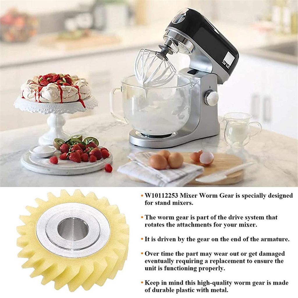 6 stk W10112253 Mikser Snekkedrev Reservedel Eksakt passform for Kitchenaid-miksere Whirlpool & for Kitchenaid-miksere