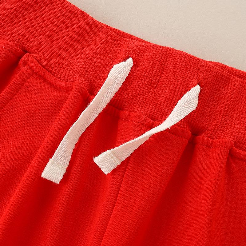 Höst Europeisk & Amerikansk Stil Enfärgade Barns Mjukisbyxor - Trendiga Långa Sportbyxor