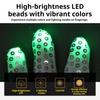 Funny 7 Colors Light Show LED Rave Glove Light Up Breathable Finger Gloves Flashing Mittens Concert/Party/Activity Props