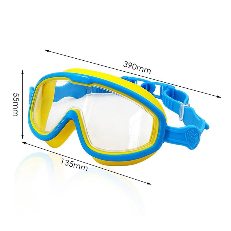Big Frame Kids Swim Goggles Anti Fog Wide View Swimming Gear for Boys Girls Children Glasses for Swimming Pool