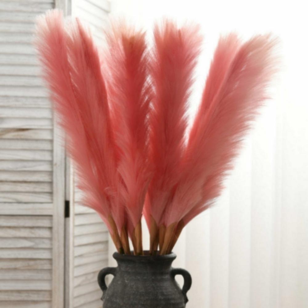 4 Pack 80cm Fake Pampas Fluffy Artificial Pampas Grass Table Vase Decoration Large Bouquet Home Wedding Party Birthday Mother's Day Decoration