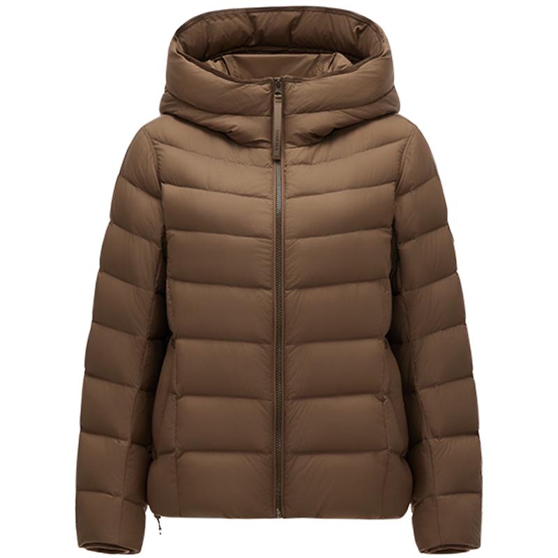 Tamboer Women's Lightweight Hooded Short Down Jacket