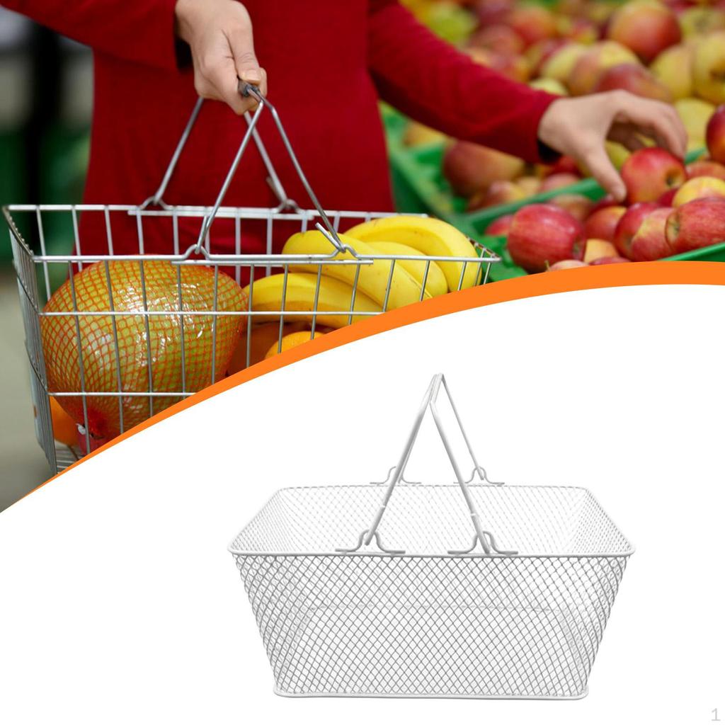 Nákupní košík Kosmetika Ruční nákupní košíky s rukojetí pro supermarket