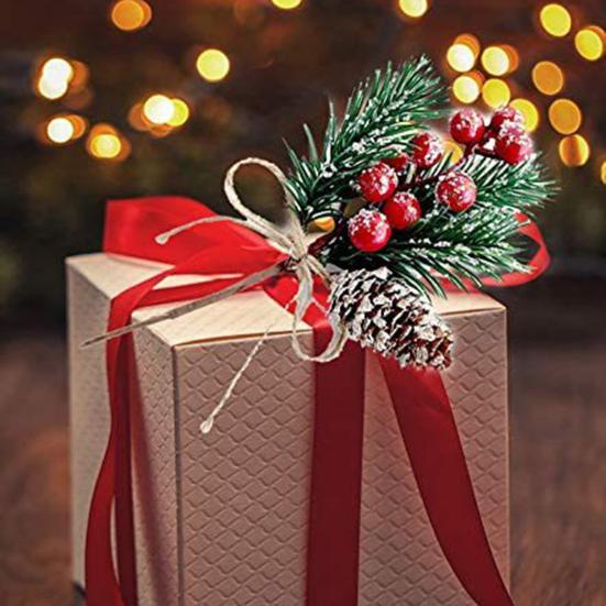 Roter Beerenzweig Realistisch Exquisit Festival-Requisiten PVC Weihnachten Roter Beerenkranz Foto-Requisite