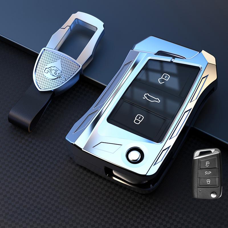 Zinc Alloy Car Key Case Tpu Cover For Vw Volkwagen Polo Bora Tiguan Passat Golf 6 Lavida Scirocco Protect Shell Accessories