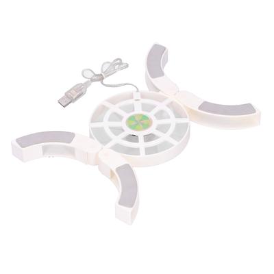 DRS04 Składana Podkładka Chłodząca Podświetlana USB Podstawa Chłodząca do Komputera Laptopa(Biały )