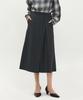 ROUGH SIDE WHITE LABEL Wrap Pleats Skirt Charcoal