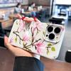 Pastel Color Magnolia Flowers Silicone Case For Iphone 15 11 17 14 Plus 12 16 13 Pro Max Gentle Tone Girls Cover