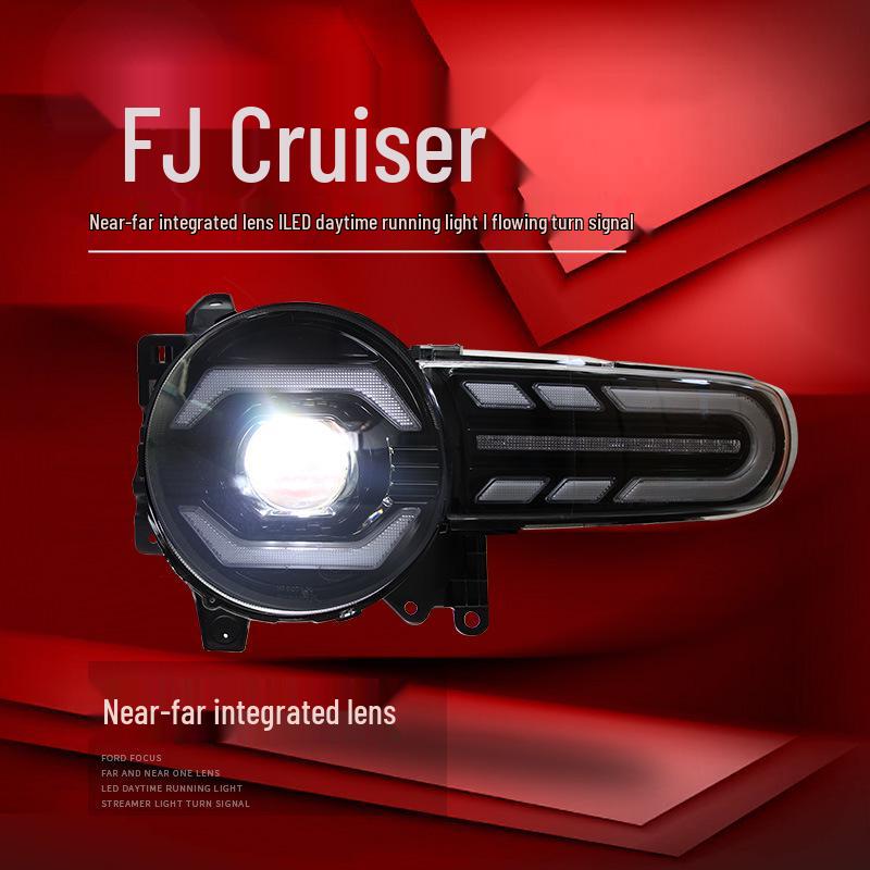 Fits 07-20 Toyota FJ Cruiser LED Headlight Assembly with DRL & Sequential Turn Signal