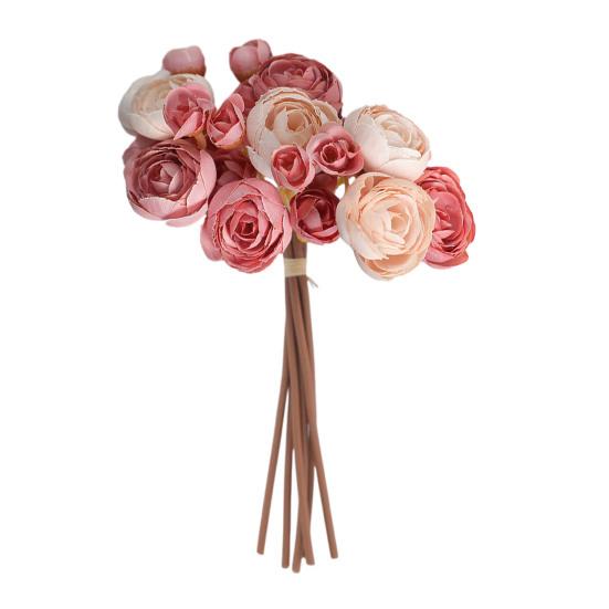 Yousheng Artificial Ranunculus Asiaticus Realistic Fake Silk Flower Home Office Wedding Party DIY Bouquets Faux Flower Centerpieces Decoration