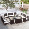Day and Night - Day and Night Garden Furniture Set 16 Pieces and Black Synthetic Rattan Cushions