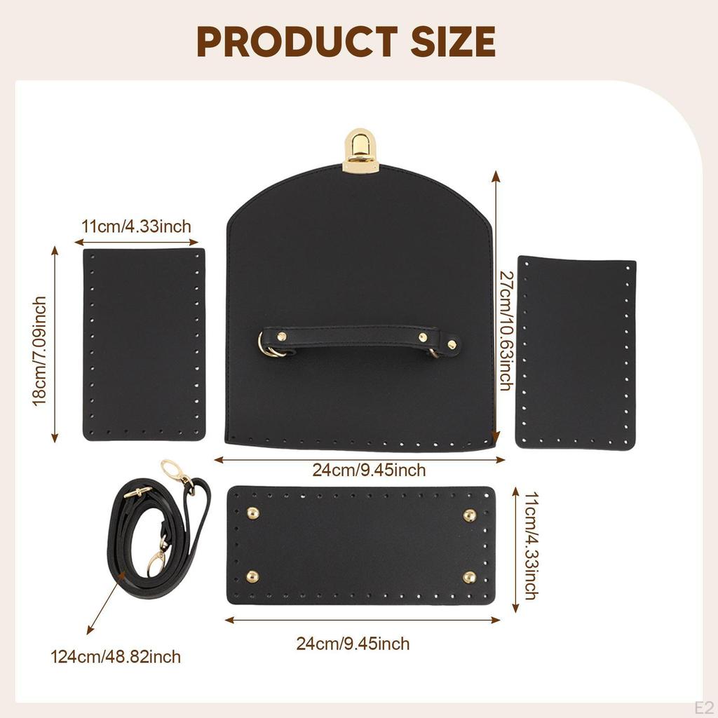 Bag Bases for Crochet Bottom /Shoulder Strap /Flap Cover/Lock Buckle DIY