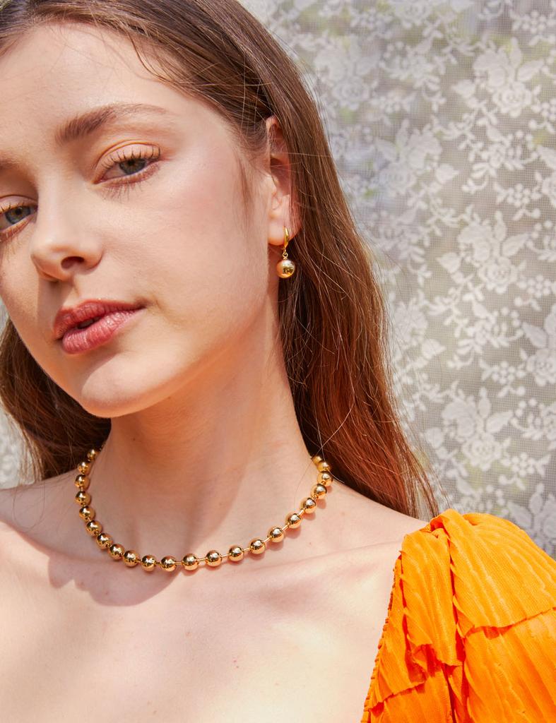 Of-Lavishe Mate Bold Ball Chain Necklace