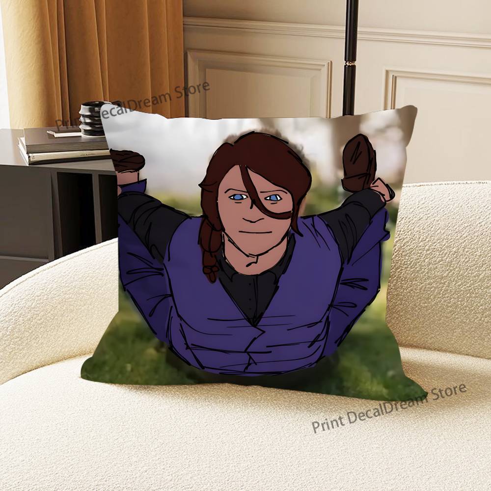 K-Kids at The B-Back C-Crowe Cushion For Bedroom Car Coffee Shop Room and Living Room Sofa Decorative Pillow Cover Case
