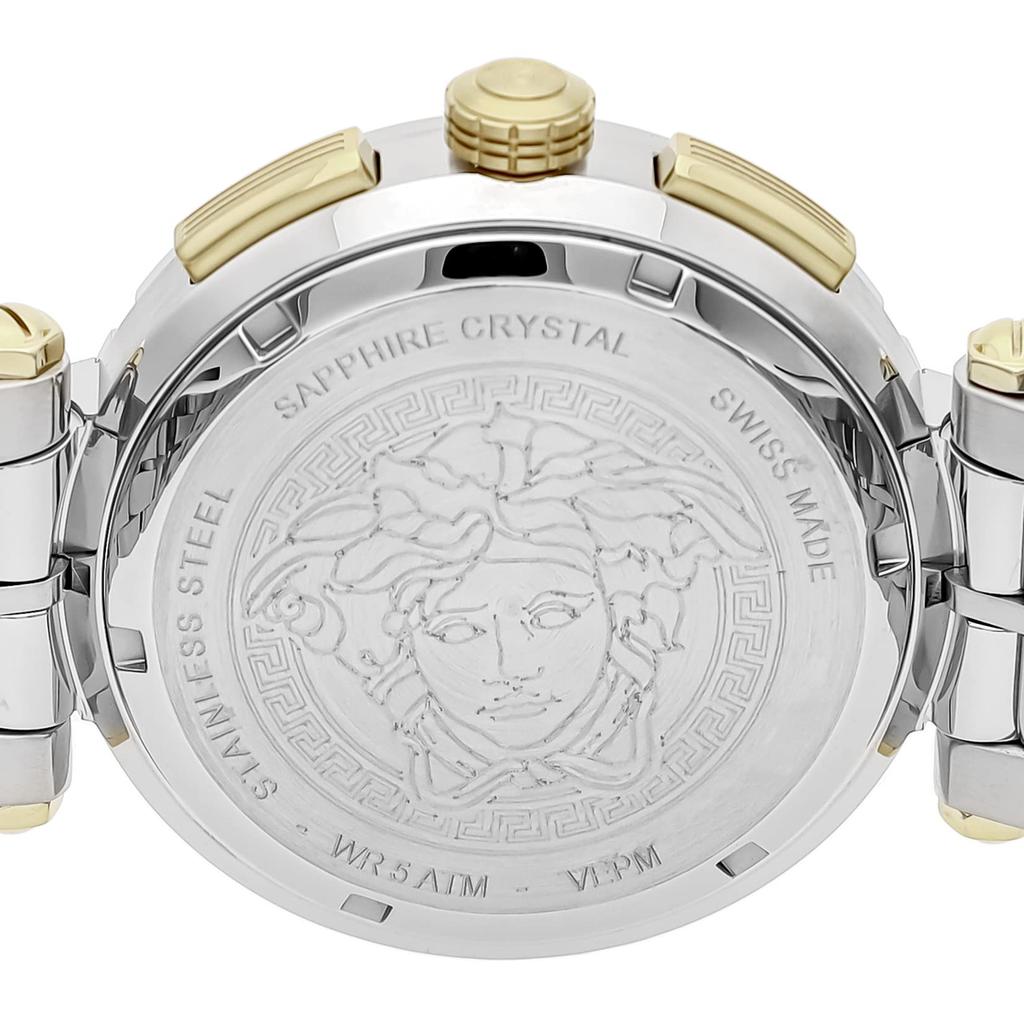 Hodinky GRECA CHRONO Stříbrný ciferník Nerezová ocel Safírové sklo Quartz 45MM Švýcarské hodinky VEPM00520 [Versace] Pánské [Položka]