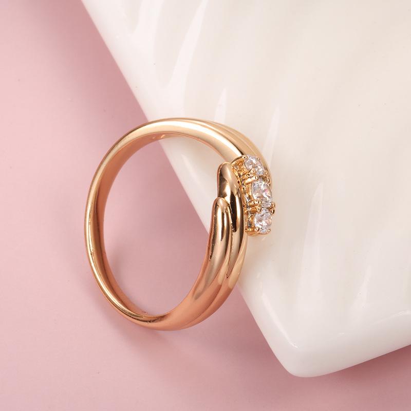 SIMJOO Zirkon Ring für Damen Mode und Kreative Mini Zirkon Ring