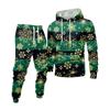 Moletom com Capuz Estampado Masculino e Calça de Moletom Conjunto Esportivo Casual