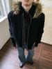 2025 American Retro Bald Eagle Hooded Fur Collar Men's Winter Cotton Parka