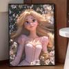 Disney Diamond Painting Kit Unframed, Rapunzel Full Diamond Round, Classic Style Home Decor Craft, Perfect Gift Idea