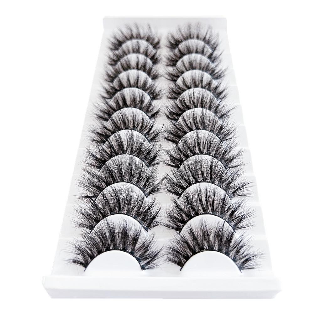 Messy Fried Hair Artificial Imitation Mink Eyelashes False Eyelashes Faux Mink Eyelashes Ten Pairs