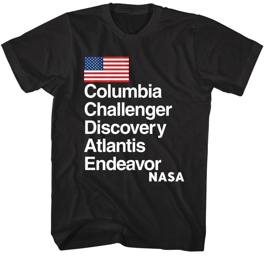 NASA Shuttle Names Men T Shirt M