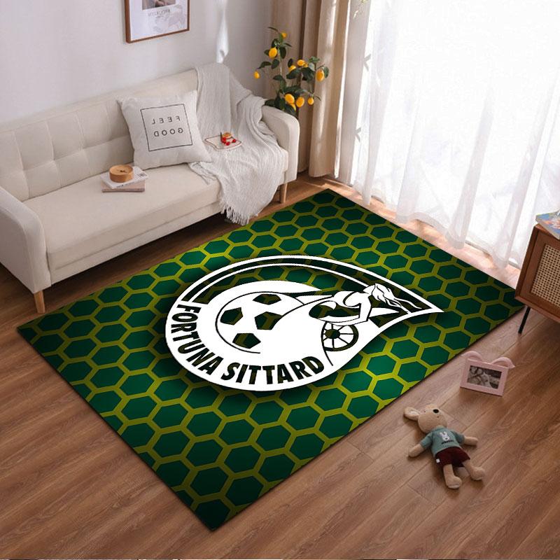 Fortuna Sittard Logo Teppich geeignet als rutschfeste Matte für das Wohnzimmer oder Schlafzimmer Sofa