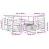 Outdoor Sofa Set 7 pcs Natural and Beige Solid Acacia Wood