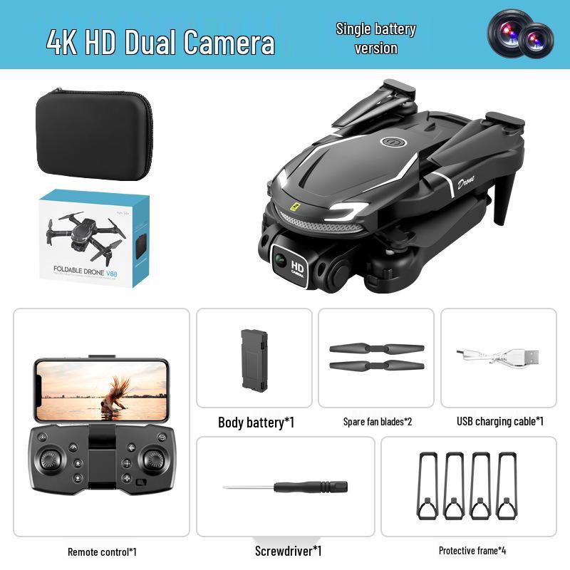 V88 High-Definition Aerial Drone with Altitude Hold - Remote Control Quadcopter for Kids and Adults