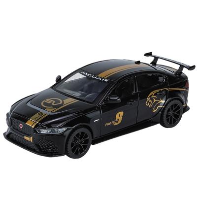 1/32 Jaguar-Project 8  Model High Simulation Diecasts Toy with Sound and Light Pull Back Vehicles Decoration Toys for Kids Gift
