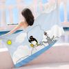 Funny P-PinguS Cute Cartoon Microfiber Blanket Quick Drying Beach Towels Oversized Printing Super Absorbent Pool Towel Blanket